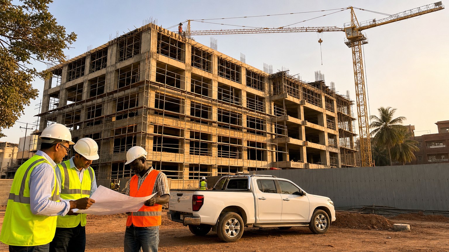 Obra de construção em Bissau